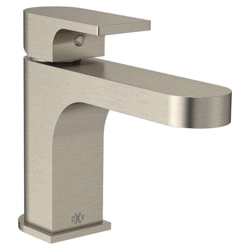 Single Handle Monoblock Bathroom Sink Faucet in Brushed Nickel 
