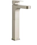 Single Handle Monoblock Bathroom Sink Faucet in Brushed Nickel 