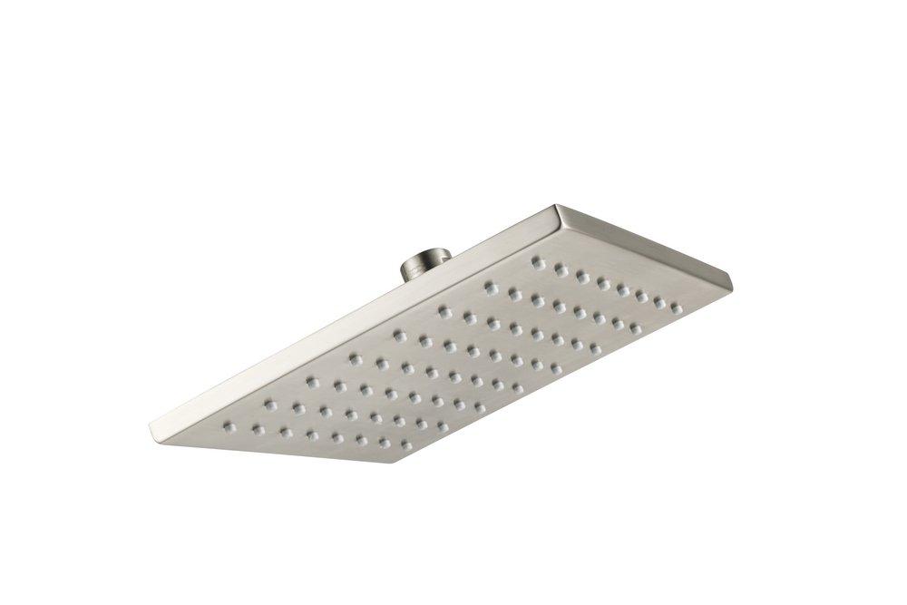 American Standard Satin Nickel 7-13/16 in. 1.8 gpm 1-Function Square Rain Showerhead 