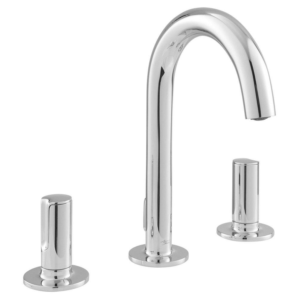 American Standard Polished Chrome 1.2 gpm 3-Hole Deck Mount Widespread Bathroom Faucet with Double Knob Handle 