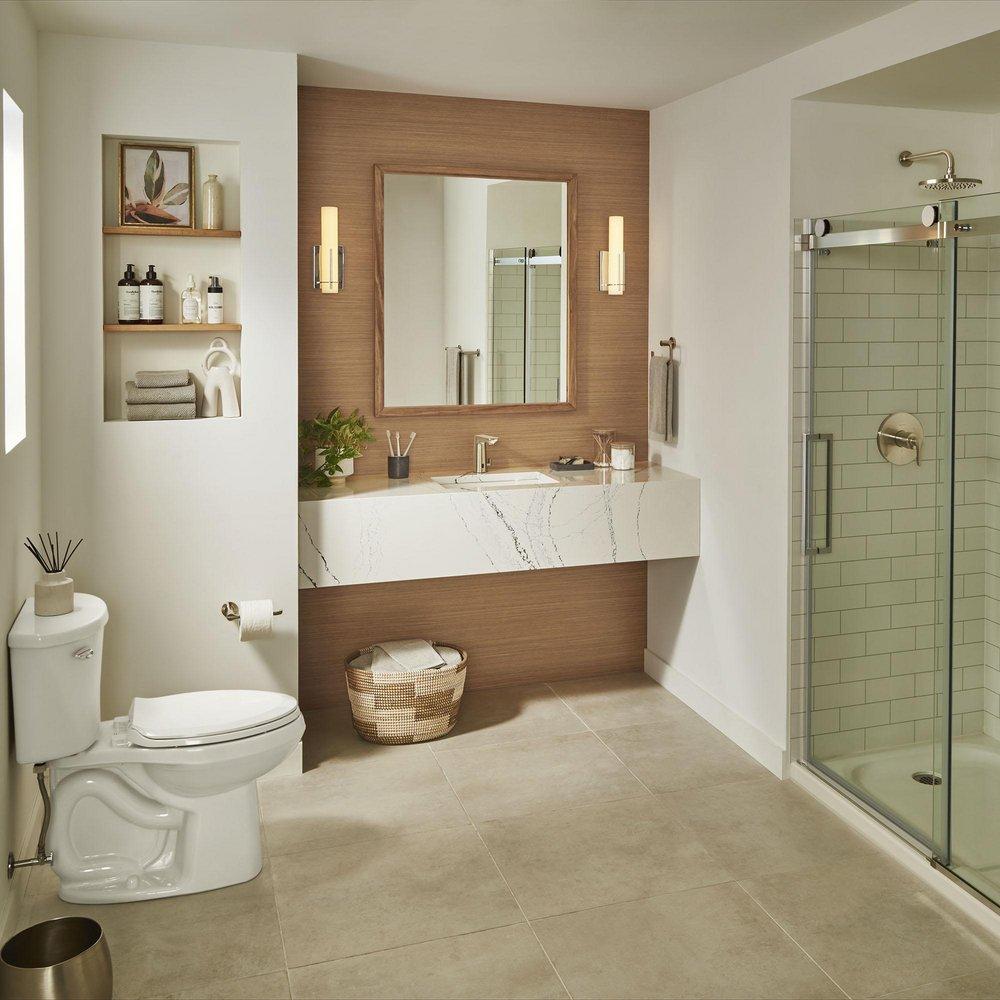 American Standard Brushed Nickel Single Function Full Showerhead 