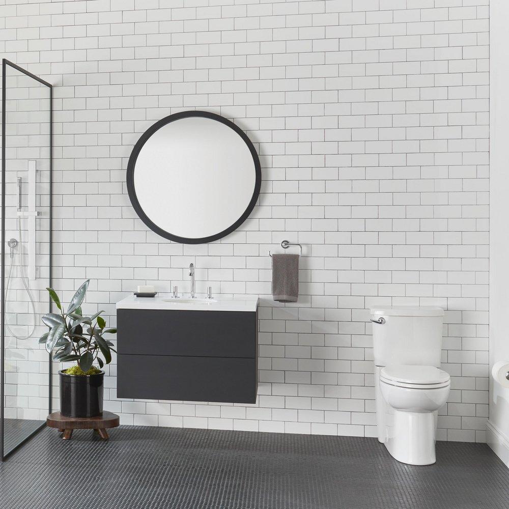 American Standard Polished Chrome Rectangular Open Towel Ring 