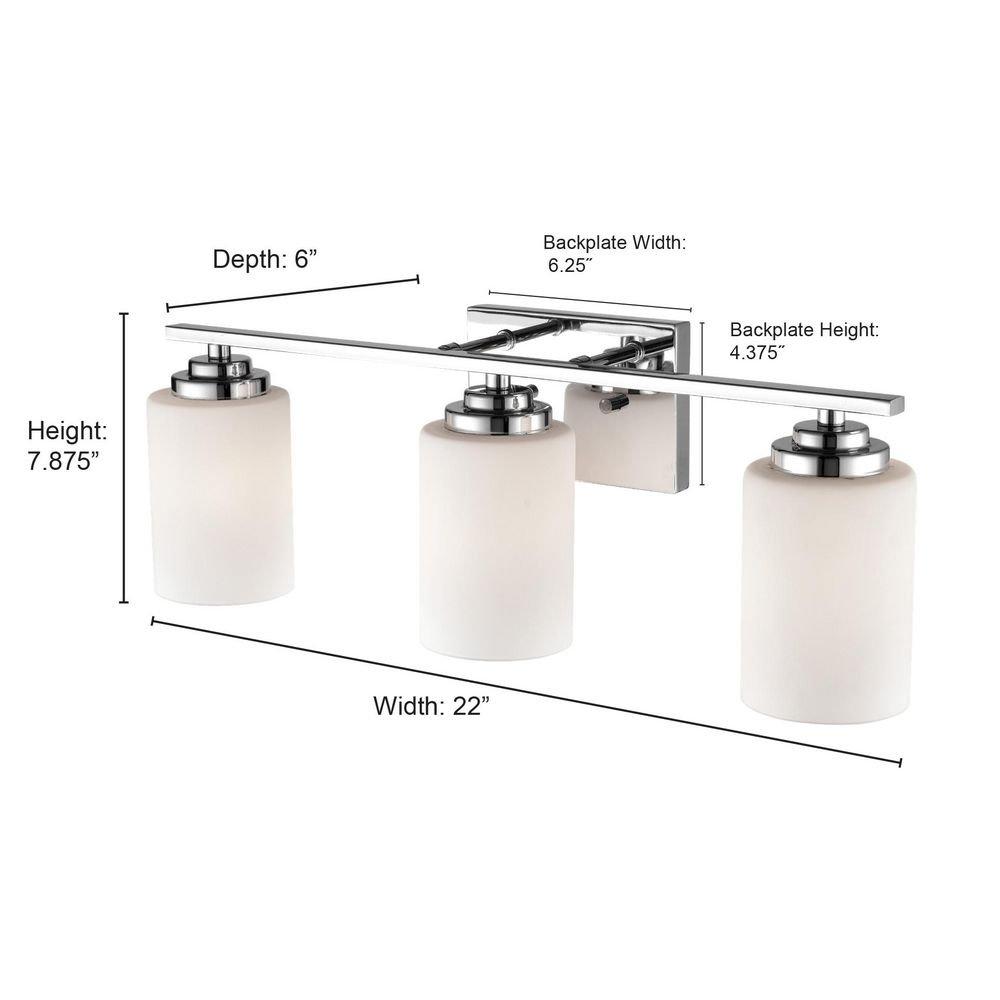 Millennium Lighting Satin Nickel 100W 3-Light Medium E-26 Vanity Fixture 
