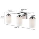 Millennium Lighting Satin Nickel 100W 3-Light Medium E-26 Vanity Fixture 