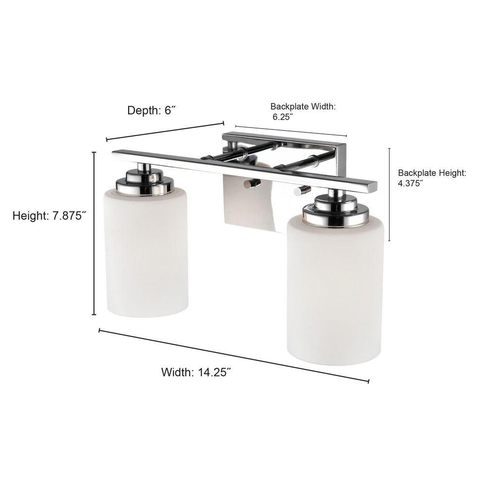 Millennium Lighting Satin Nickel 100W 2-Light Bath Light 