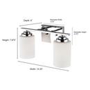 Millennium Lighting Satin Nickel 100W 2-Light Bath Light 