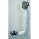 16 in. Plastic Toe-Tap Drain in Chrome Plated