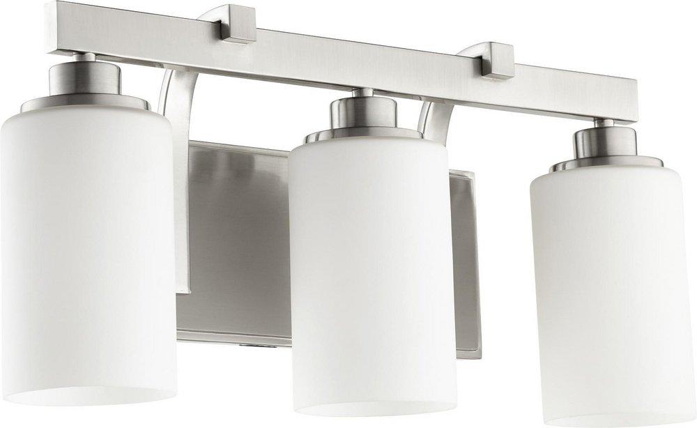 Quorum International Satin Nickel 100W 3-Light Vanity Fixture 