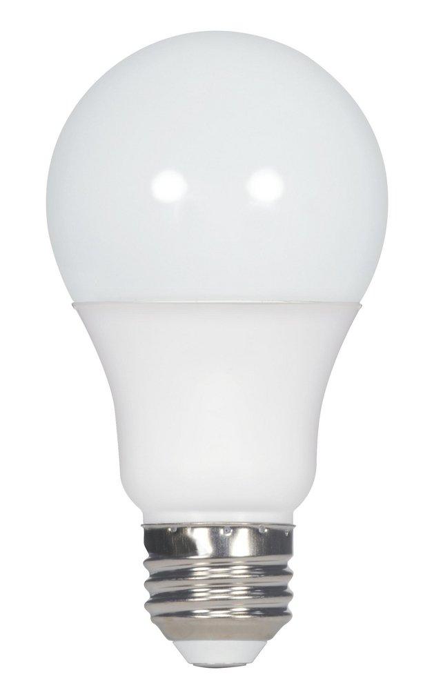 SATCO Warm White A19 LED Bulb Medium E-26 Base 2700 Kelvin 220 Degree Dimmable 