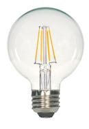 4.5W G25 LED Bulb Medium E-26 Base 3000 Kelvin 360 Degree Dimmable 120V with Clear Glass