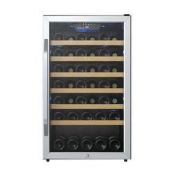 20 in. 44 Bottles Wine Cooler in Black/Stainless Steel