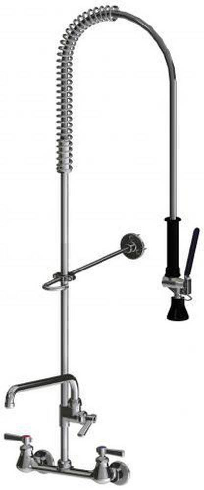 Chicago Faucets Chrome Plated Two Handle Lever Wall Mount Service Faucet 