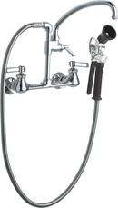 Chicago Faucets Polished Chrome Two Lever Handle Wall Mount Service Faucet