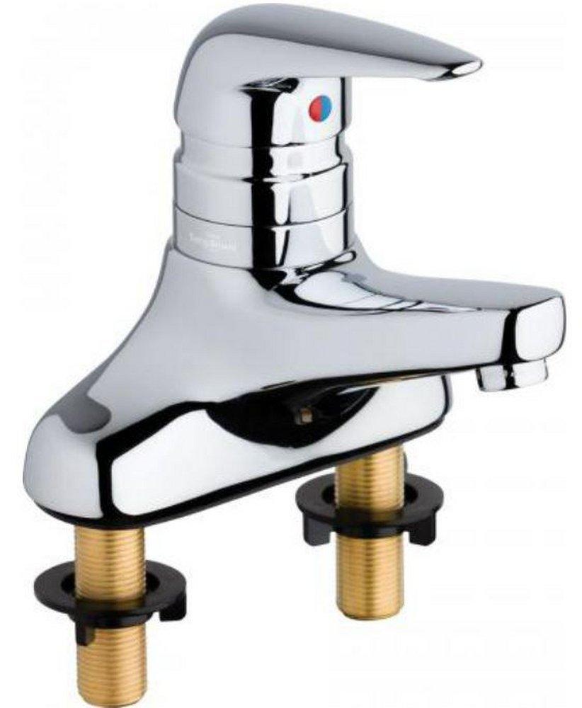 Chicago Faucets Polished Chrome Single Handle Centerset Bathroom Sink Faucet 