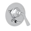 ROHL® Polished Chrome Wall Mount Pressure Balancing Trim with Single Metal Lever Handle and Diverter for RCT-2 Rough Valve