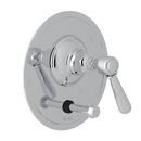 Tub and Shower Pressure Balancing Valve Trim with Metal Single Lever Handle and Diverter in Polished Chrome