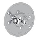 ROHL® Polished Chrome Tub and Shower Pressure Balancing Valve Trim Set with Metal Single Cross Handle (Less Diverter)