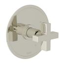 ROHL® Polished Nickel Wall Mount Pressure Balancing Trim with Single Cross Handle (Less Diverter) for RCT-1 Rough Valve