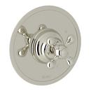 ROHL® Polished Nickel Tub and Shower Pressure Balancing Valve Trim Set with Metal Single Cross Handle (Less Diverter)