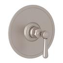 Wall Mount Pressure Balancing Trim with Single Metal Lever Handle (Less Diverter) for RCT-1 Rough Valve in Satin Nickel