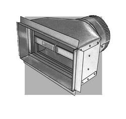 8 in. x 5 in. x 4 in. Flanged 90&deg; Radiation Boot with 1 in. Lip & Damper