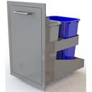 26-3/8 in. Trash and Recycle Bin in Stainless Steel