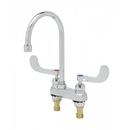 T&S Brass Polished Chrome Two Handle Wristblade Deck Mount Healthcare Faucet 