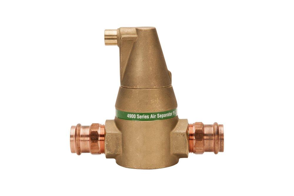 Taco Press Brass In-line Air Separator 