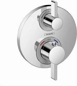 Two Handle Thermostatic Valve Trim in Polished Chrome