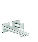 Single Handle Wall Mount Bathroom Sink Faucet in Polished Chrome