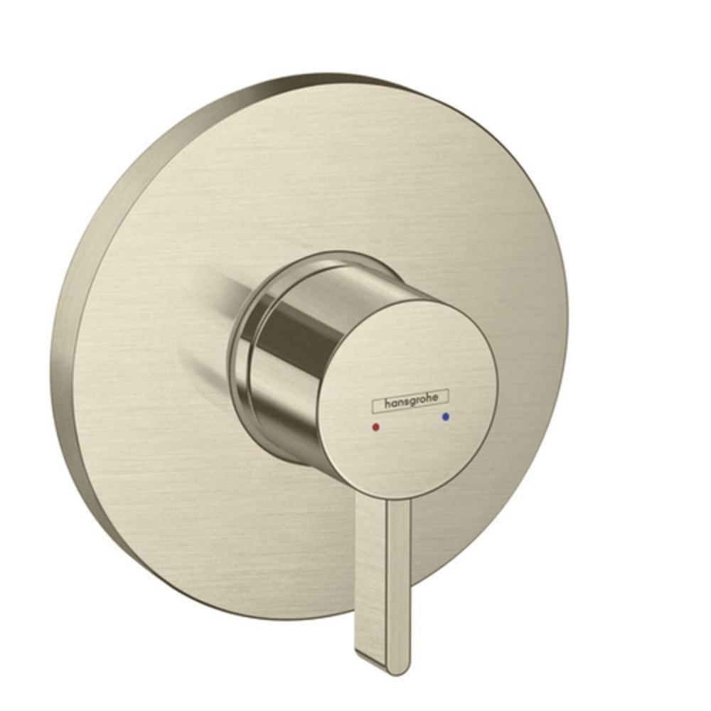 Hansgrohe Brushed Nickel 5.5 gpm Tub and Shower Balancing Valve Trim with Single Lever Handle 