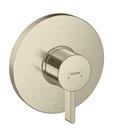 Hansgrohe Brushed Nickel 5.5 gpm Tub and Shower Balancing Valve Trim with Single Lever Handle 