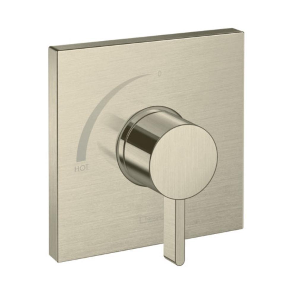 Hansgrohe Brushed Nickel 5.5 gpm Tub and Shower Balancing Valve Trim with Single Lever Handle 