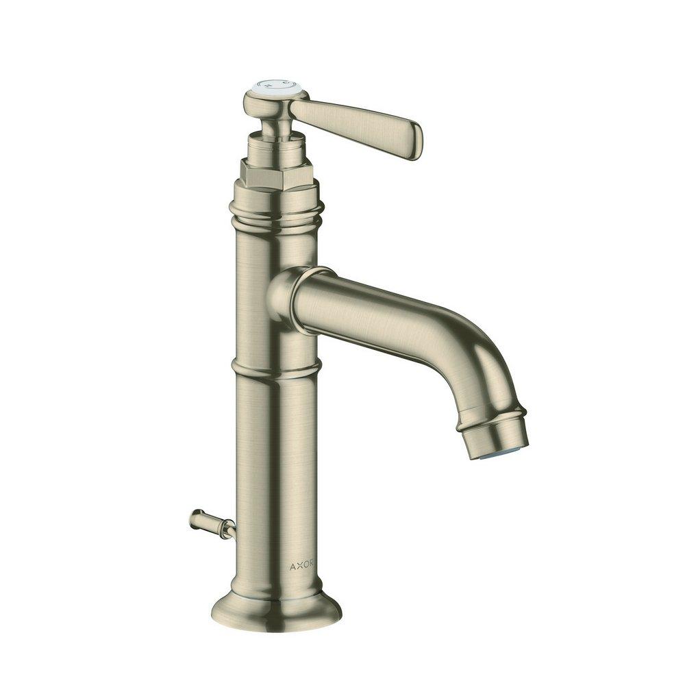 AXOR Brushed Nickel Deck Mount Bathroom Sink Faucet with Single Lever Handle 