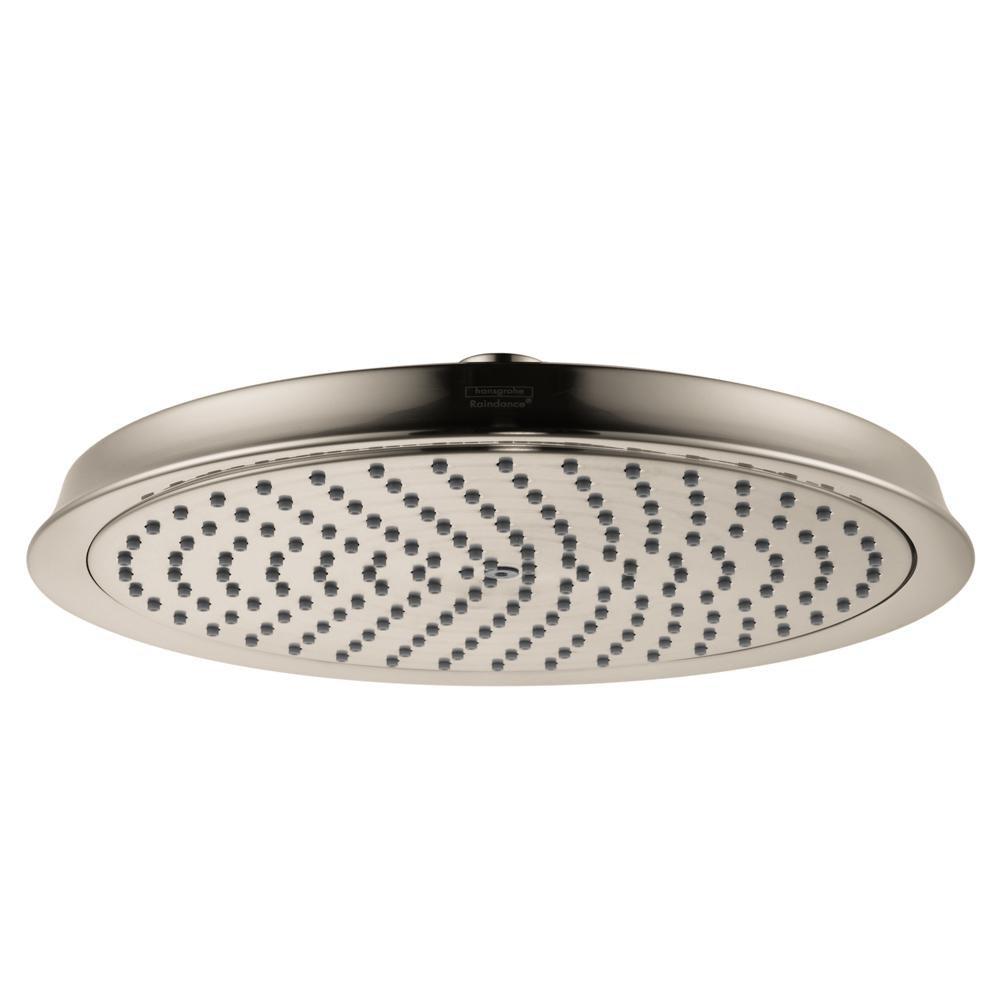 Hansgrohe Brushed Nickel 1.8 gpm 1-Function Wall Mount Rainshower Showerhead 