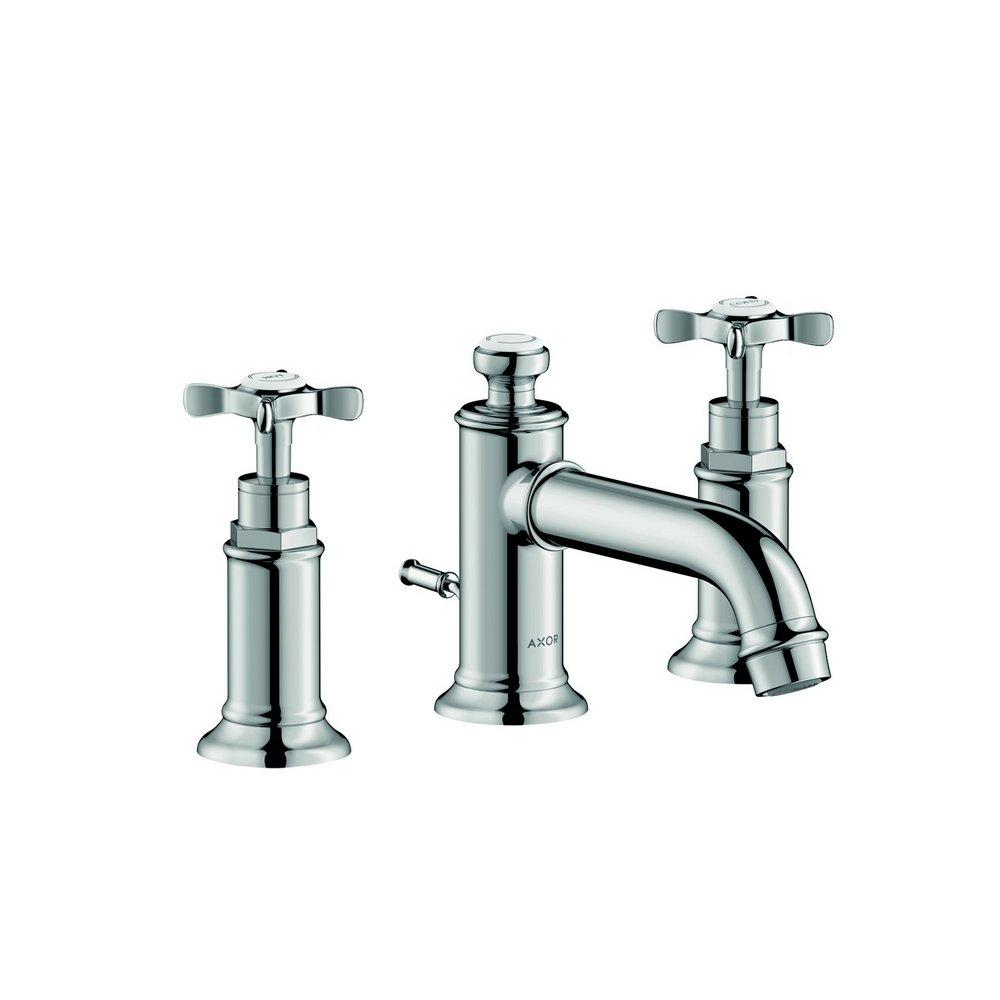 AXOR Polished Chrome Double Cross Handle Widespread Bathroom Sink Faucet 