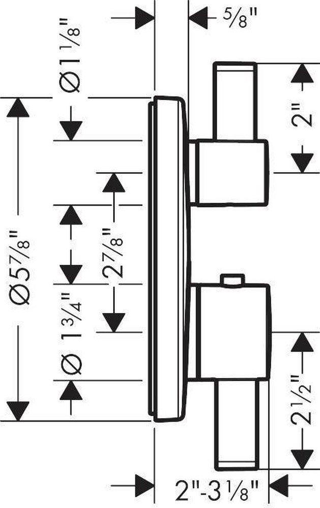 Hansgrohe Brushed Nickel Two Handle Bathtub & Shower Faucet Trim 