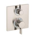 Two Handle Thermostatic Valve Trim in Brushed Nickel