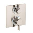Hansgrohe Brushed Nickel 6 gpm Thermostatic Tub and Shower Trim with Double Lever Handle 