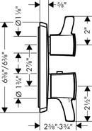 Hansgrohe Polished Chrome Two Handle Single Function Bathtub & Shower Faucet (Trim Only) 