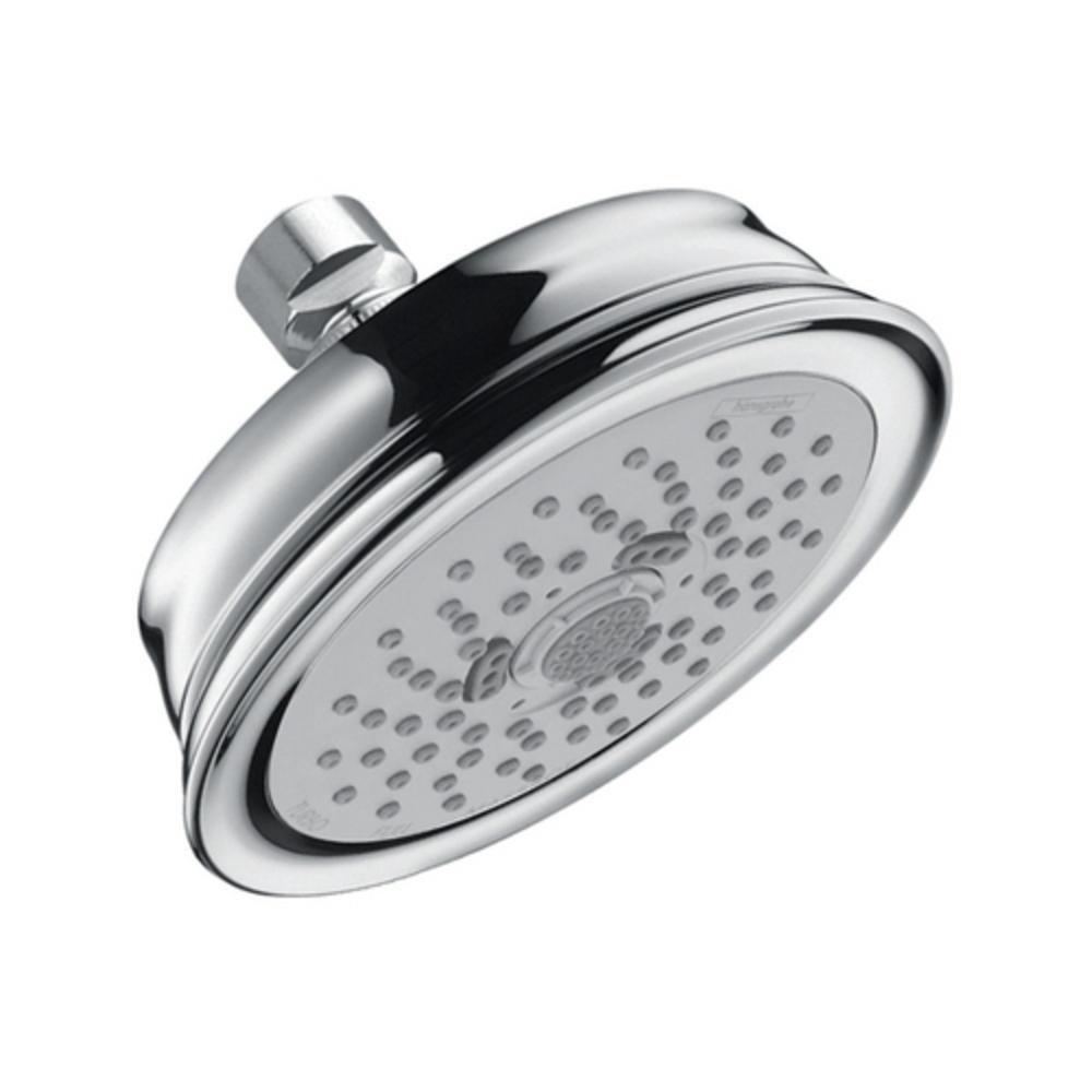 Hansgrohe Polished Chrome Multi Function Full, Pulsating Massage and Intense Turbo Showerhead 