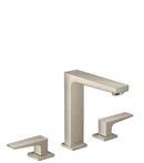 Two Handle Widespread Bathroom Sink Faucet in Brushed Nickel