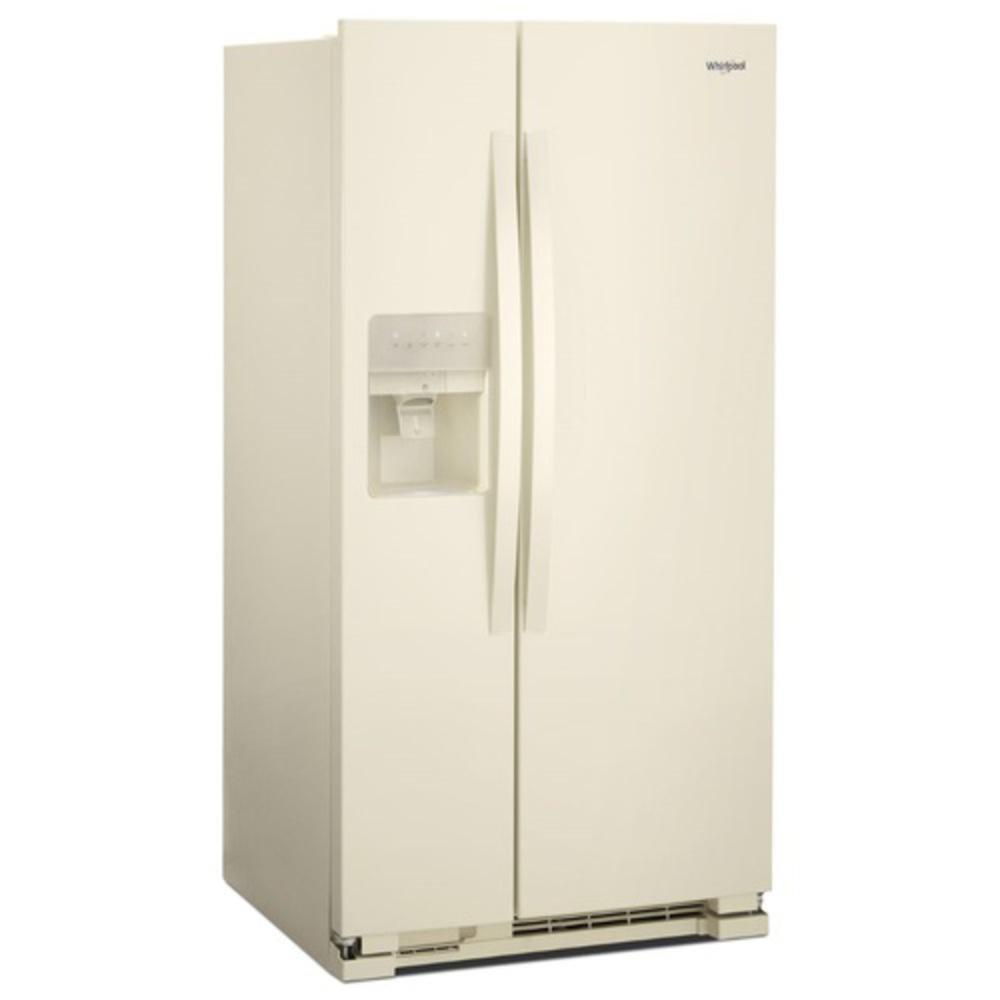 Whirlpool Biscuit 32-3/4 in. 21 cu. ft. Side-By-Side Full Refrigerator 