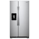 Whirlpool Monochromatic Stainless Steel 32-3/4 in. 21 cu. ft. Side-By-Side Full Refrigerator 