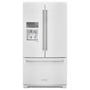 35-11/16 in. 27 cu. ft. Bottom Mount Freezer French Door Refrigerator in White