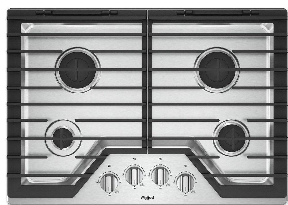 Whirlpool Stainless Steel 4 Burner Sealed Cooktop 
