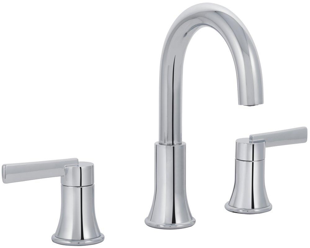 PROFLO&reg; Chrome Two Handle Widespread Bathroom Sink Faucet with Brass Pop-Up Drain Assembly 