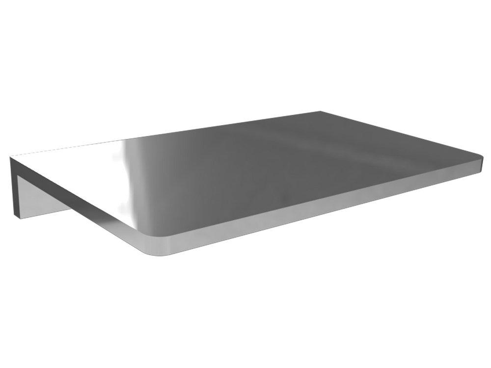 Wingits&reg; Polished Stainless Steel 7 in. Rectangular Shower Shelf 