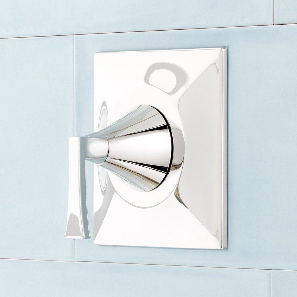 Signature Hardware Polished Nickel Single Handle Single Function Bathtub & Shower Faucet (Trim Only) 