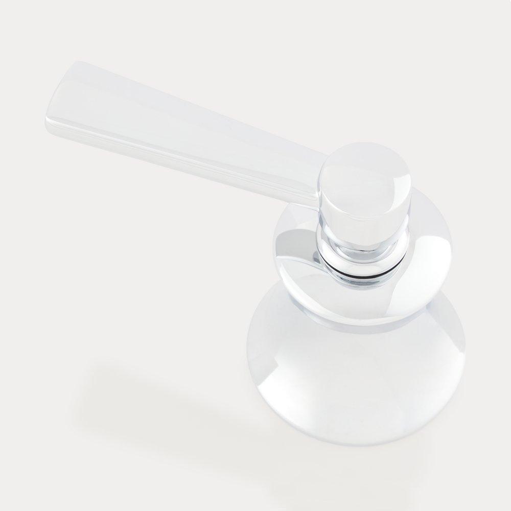 Signature Hardware Chrome 1.8 gpm 4-Hole Deck Mount Roman Tub Faucet with Double Lever Handle and Hand Shower 